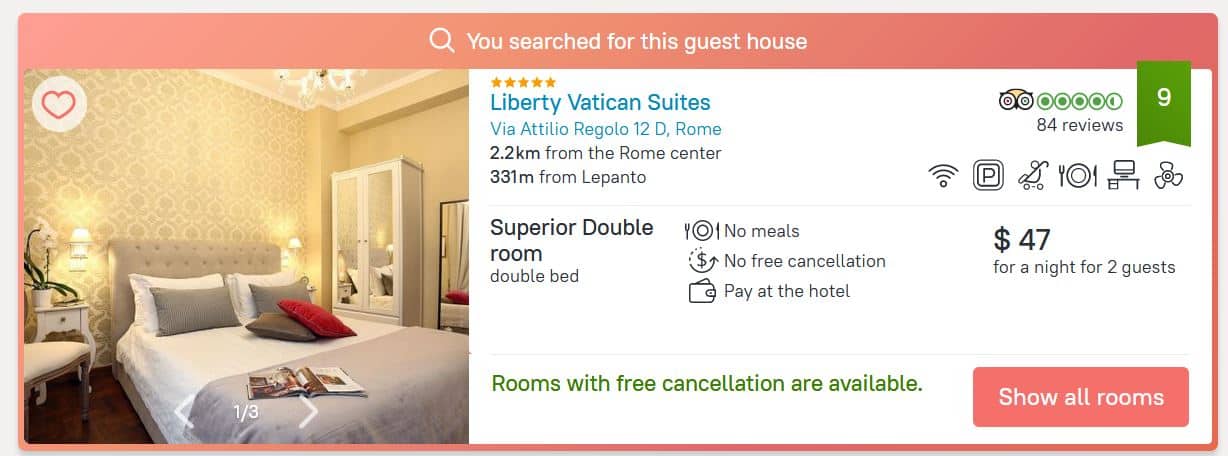 rome hotel deal