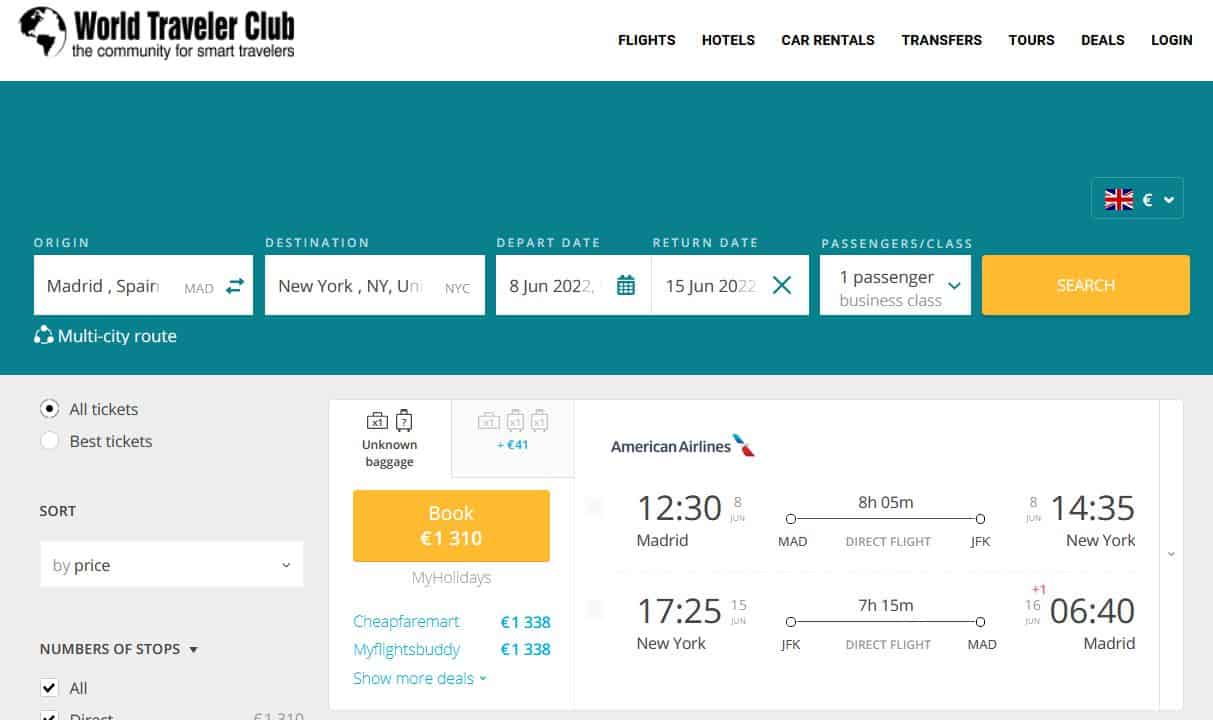 Nonstop BUSINESS CLASS Flights From Spain To New York (USA) For Only €1,310 (RT) World