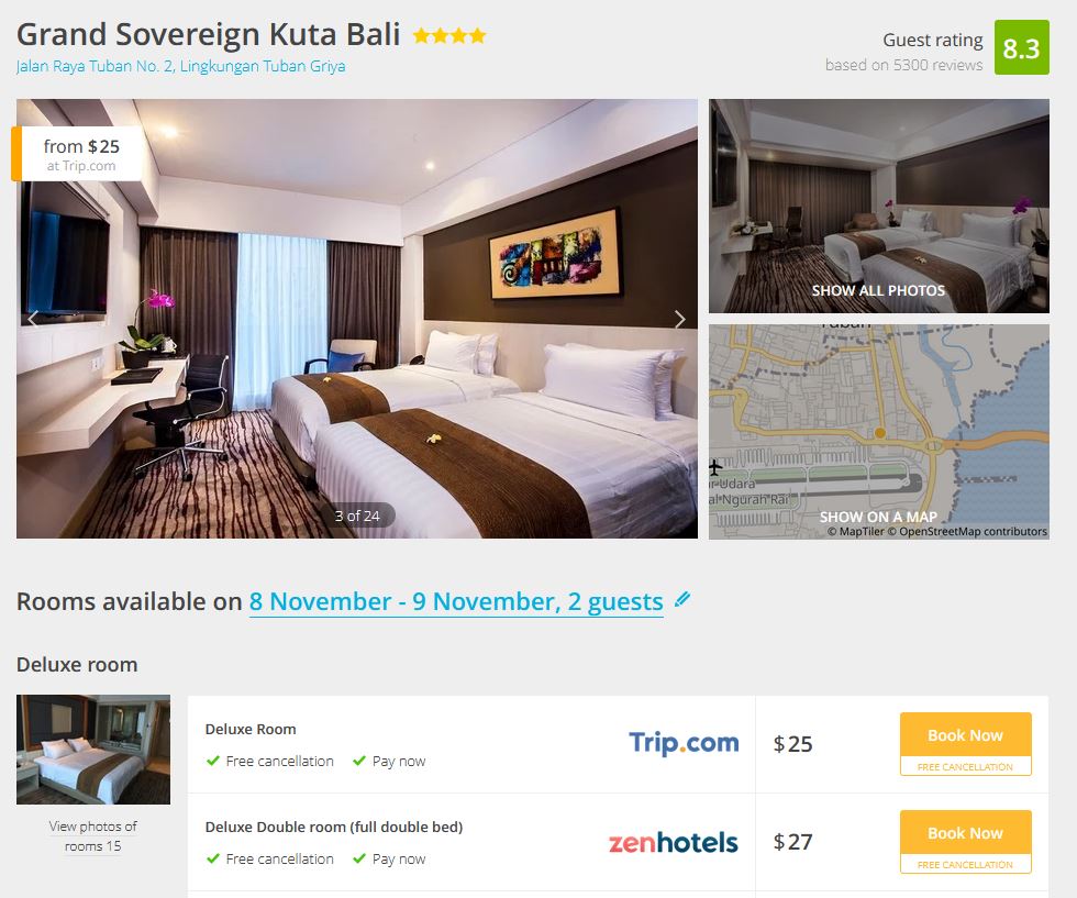 Bali Hotel Deal