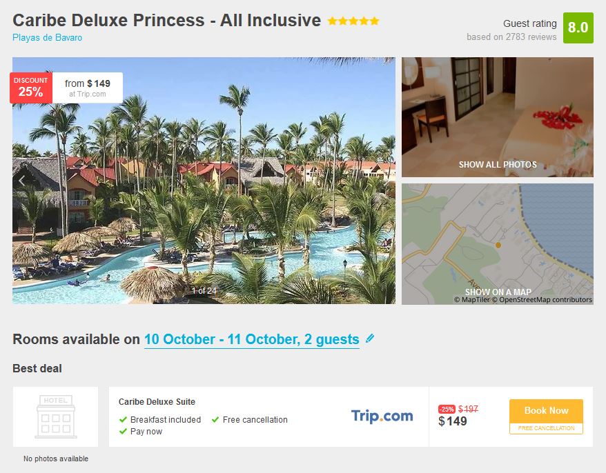 Dominican Republic: Stunning 5* Caribe Deluxe Princess All Inclusive from only $149 per room/night ! (25 % Off) 2 2023 09 05 01 13 28 Bavaro 2023 10 10 2023 10 11 The best hotel deals – Mozilla