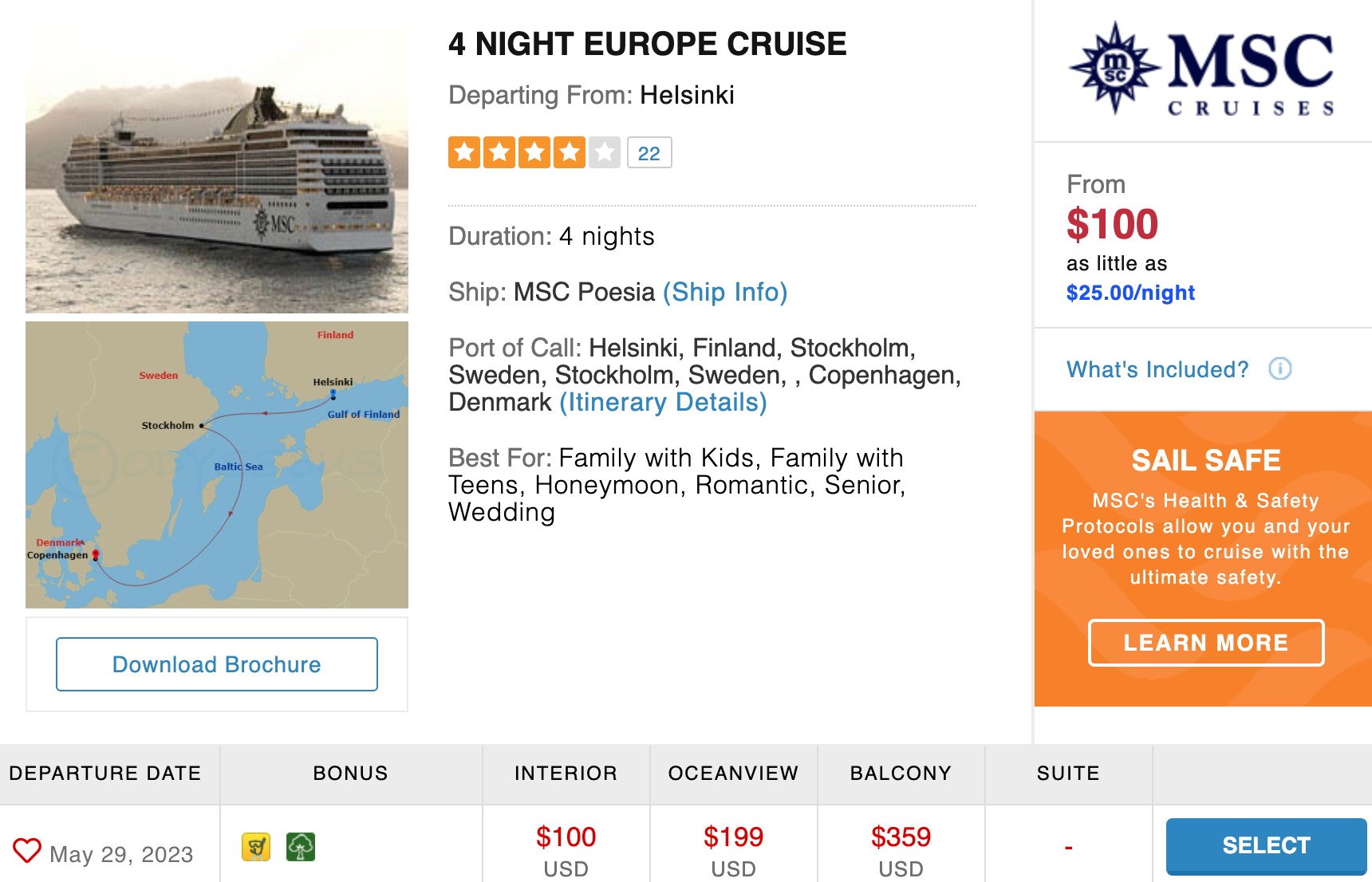 4 Night Europe Cruise
