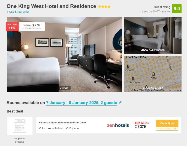 Toronto: Stay At One King West Hotel From Only CA$279 Per Night / Suite ...