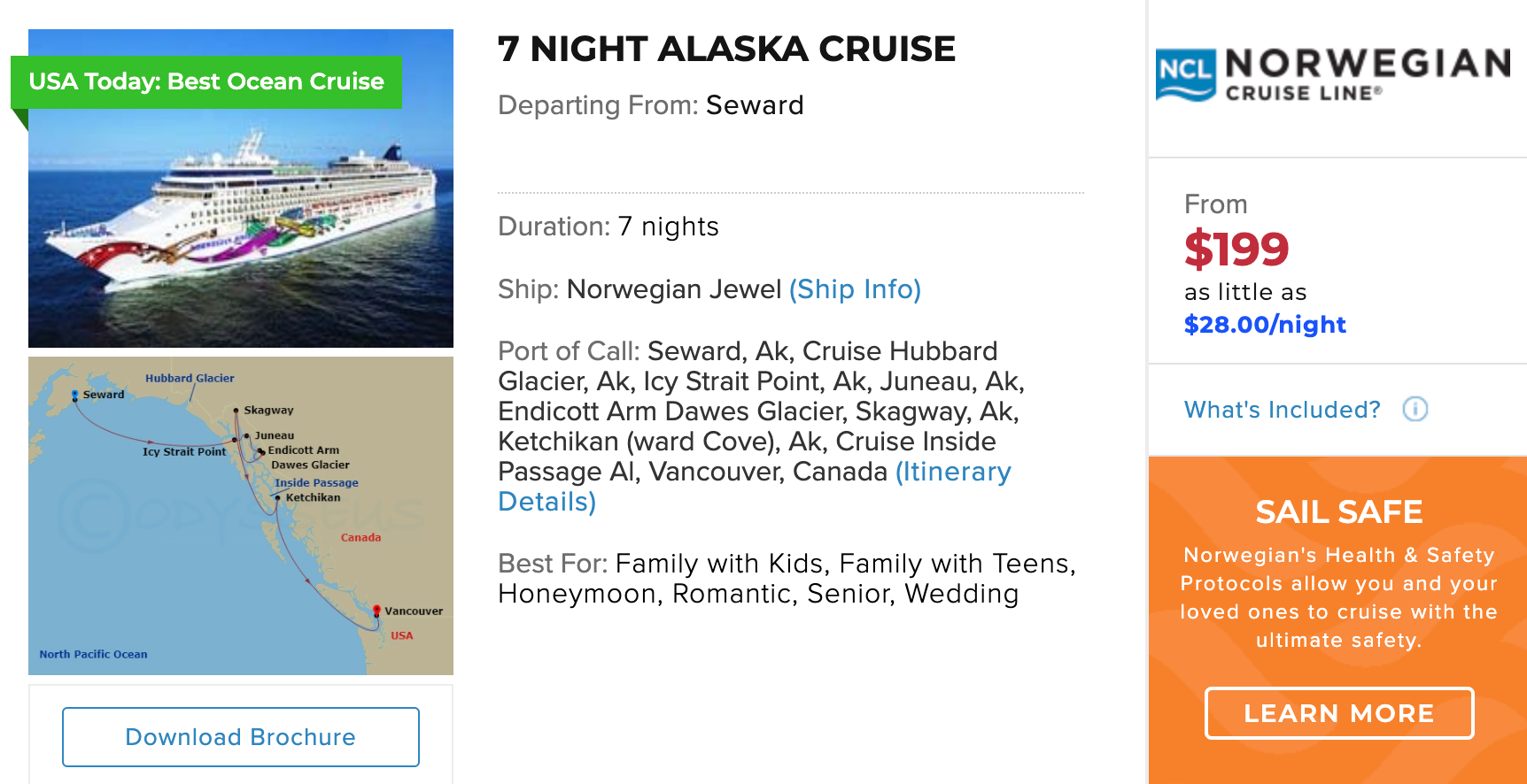 7 Night Alaska Cruise