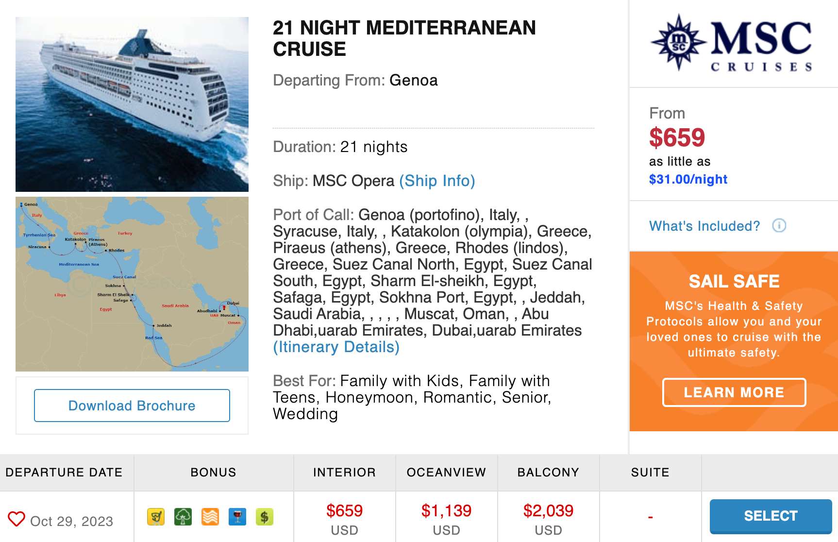 21 Night Mediterranean Cruise Deal