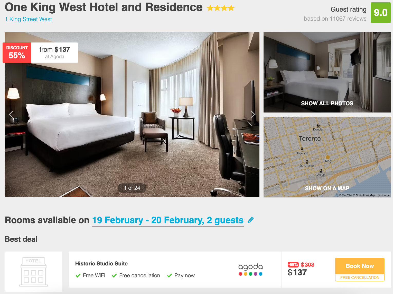 One King West Hotel and Residence Hotel Deal