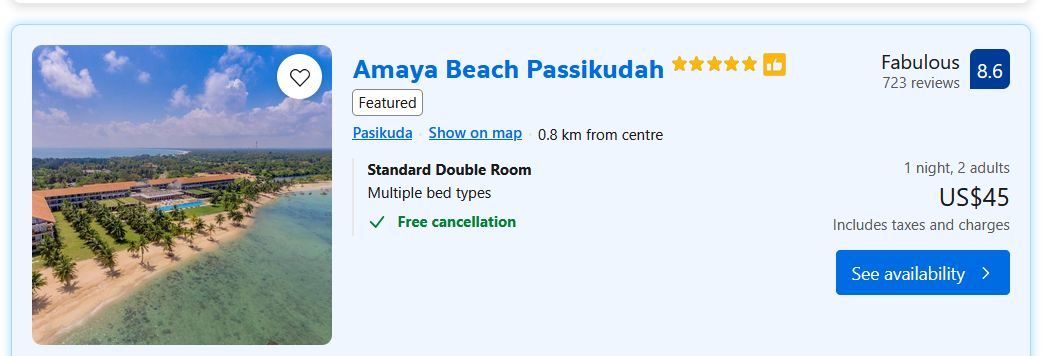 Stay at top rated 5* Beach Resort in Sri Lanka for only $45 per night/room (incl. tax) 1 2026 03 24 00 15 13 Booking.com Hotels in Pasikuda. Book your hotel now — Mozilla