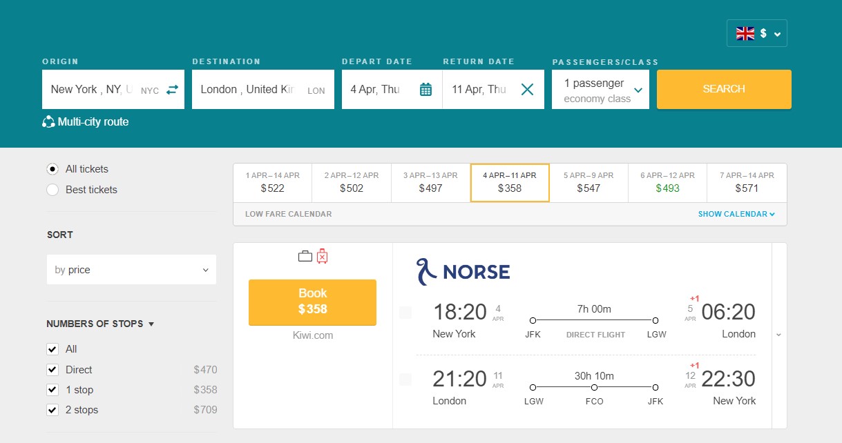 Cheap Nonstop Flights From Las Vegas, USA To London, UK From Only US