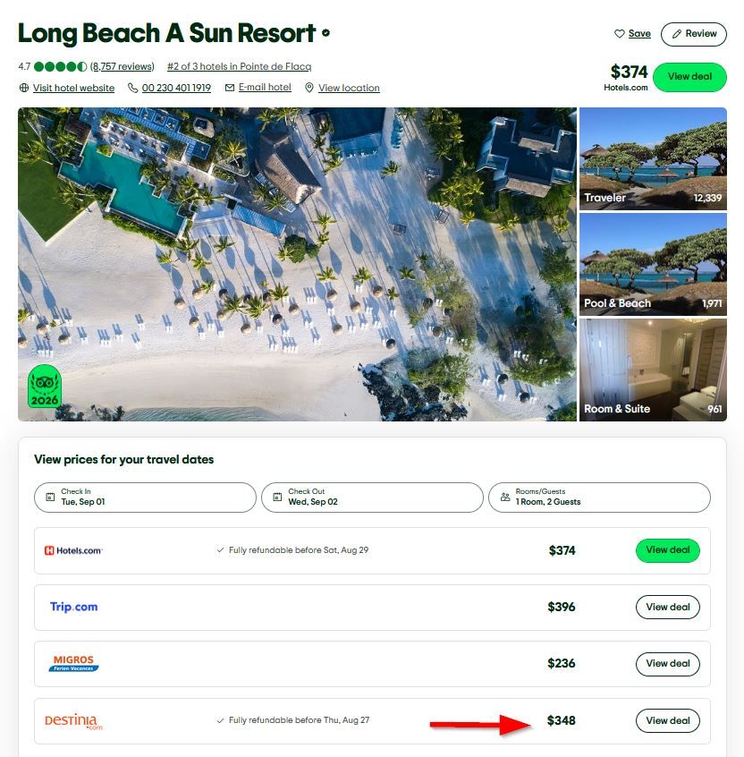 Mauritius: Luxury 5* Long Beach Mauritius, Junior Suite from only $348 Euro per night (incl. half board) 1 2026 08 17 11 49 23 LONG BEACH A SUN RESORT Prices Reviews Mauritius Pointe de Flacq — Mozilla