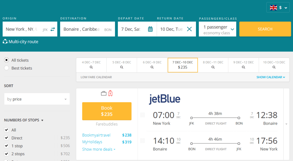 Hot Deal Fly Nonstop From The USA To Caribbean Netherlands From Only