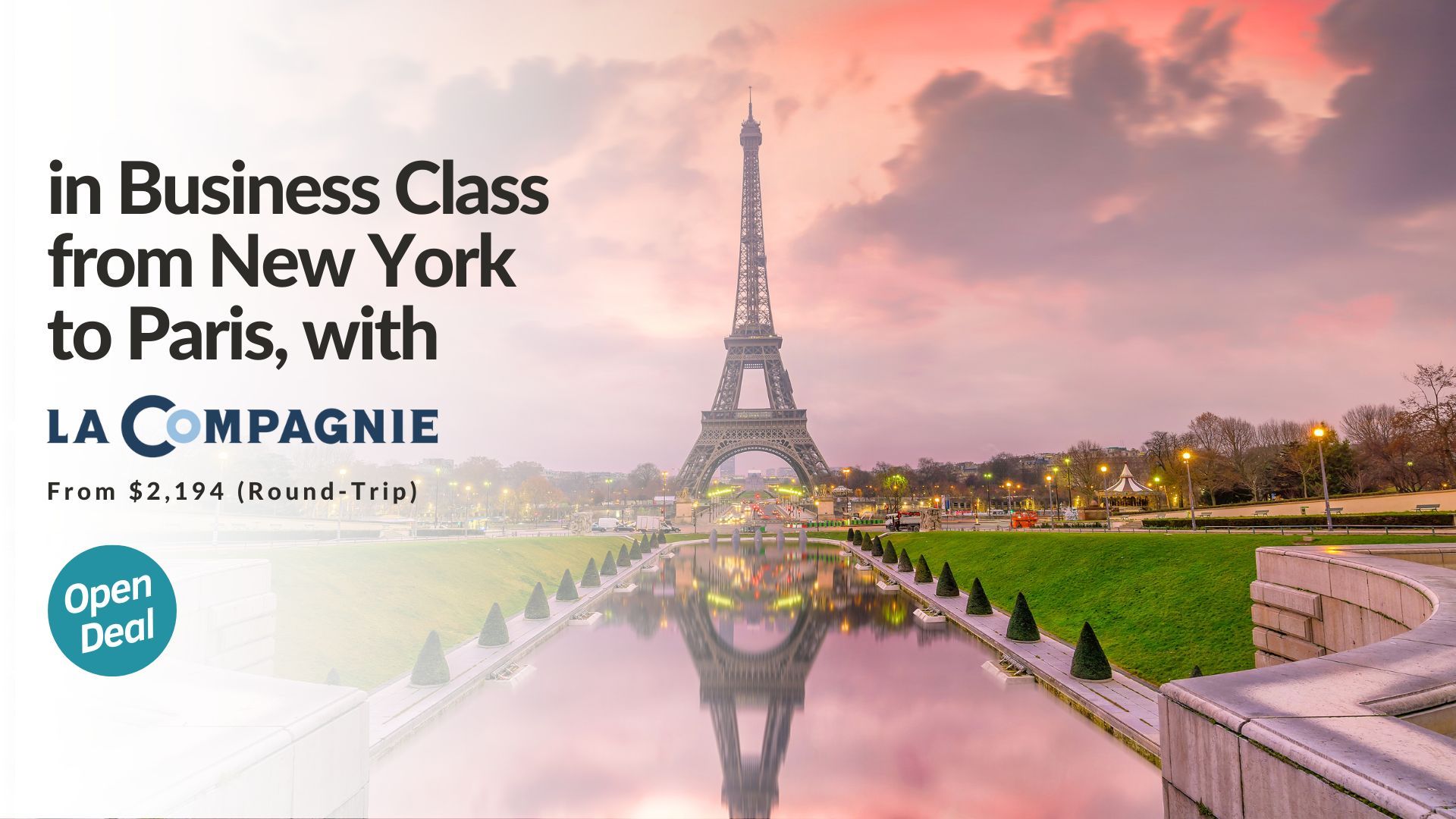 La Compagnie Blue Friday Sale! In BUSINESS CLASS From New York To Paris