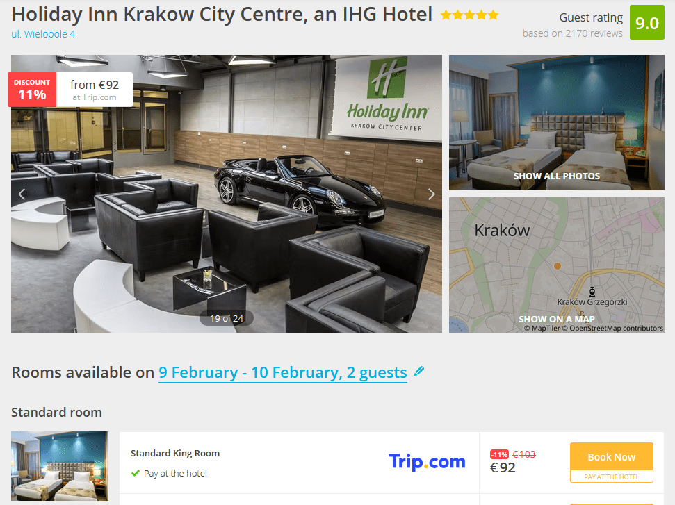 Kraków, Poland: Book the Luxury 5-star Holiday Inn Krakow City Centre, an IHG Hotel from only €92 / night / room. 1 Holiday Inn Krakow City Centre an IHG Hotel