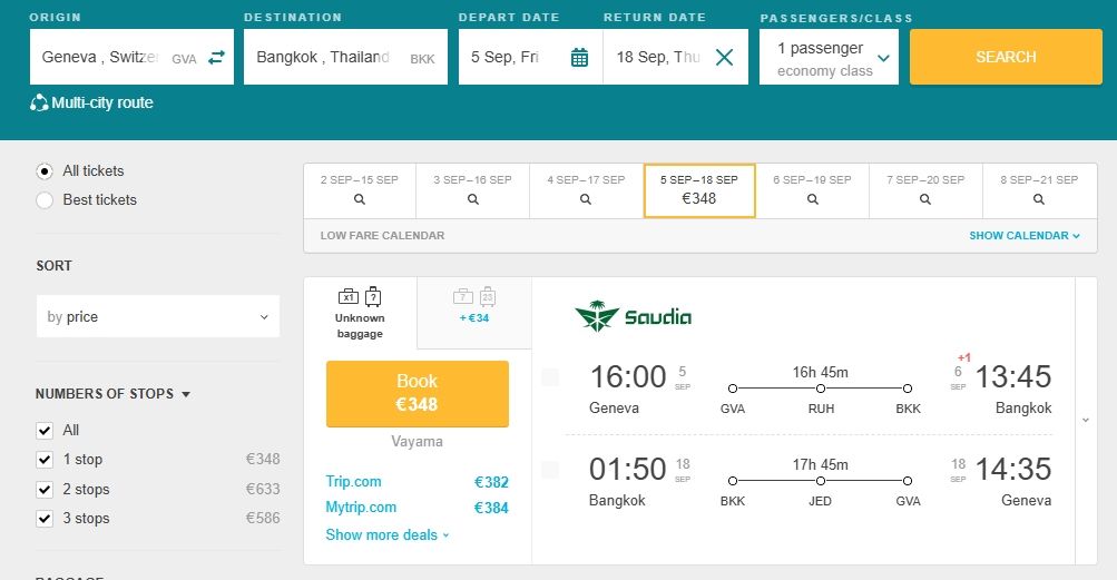 HOT: Economy Flights from Geneva to Bangkok for only €348 (round-trip) 1 2025 08 23 17 07 38 GVA BKK