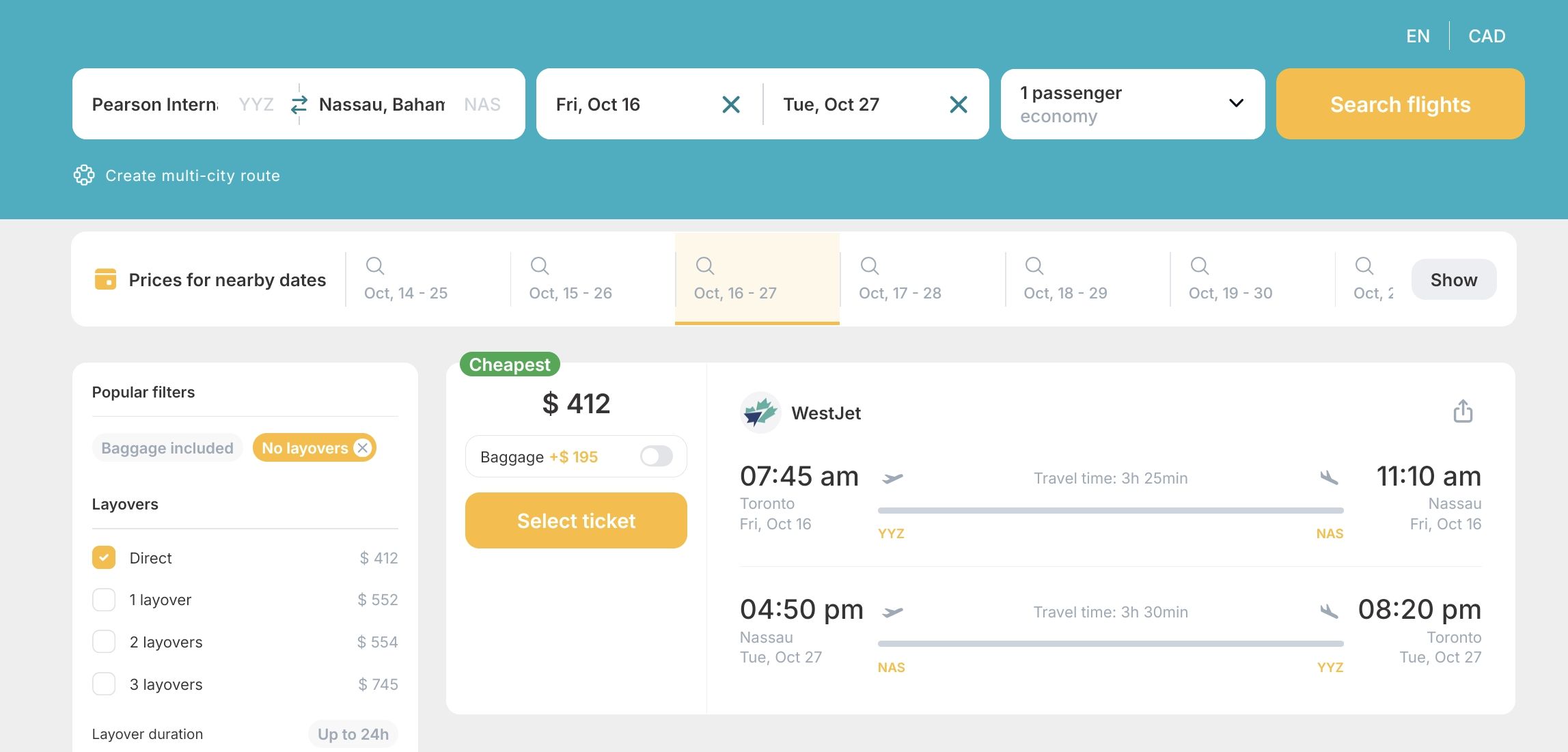 Hot Deal: Fly Nonstop from Canada to the Bahamas from only CA$412 (round-trip) 1 Screenshot 20260811 081505