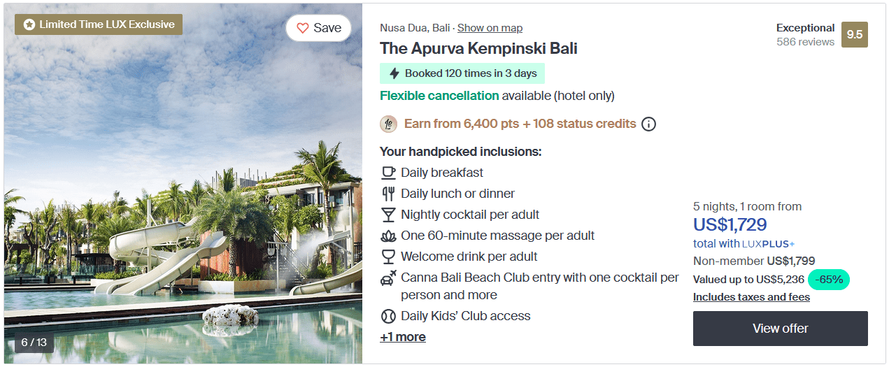 Bali, Indonesia: The 5* Apurva Kempinski Bali Resort, now 65% OFF! 1 The Apurva Kempinski Bali