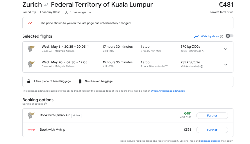 Fly from Europe to Kuala Lumpur, Malaysia from only €481 (round-trip) 1 Screenshot 2026 03 20 22.02.27
