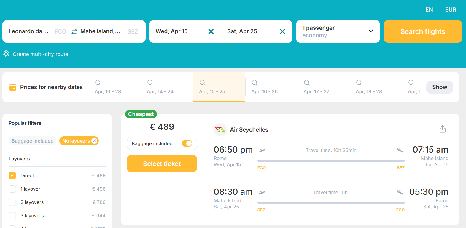 HOT! Fly nonstop from Italy to the Seychelles for only €489 (round-trip) 30% OFF! 1 Air Seychelles