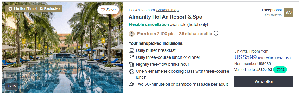 Hoi An, Vietnam: The 5-star Almanity Hoi An Resort & Spa with Daily Breakfast & Dinner, now 72% OFF! 1 Almanity Hoi An Resort Spa