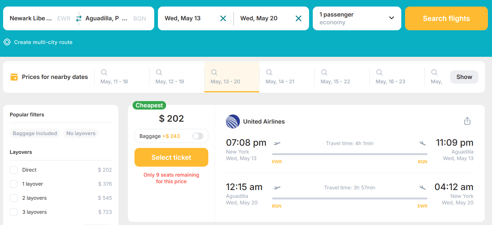 HOT! Fly nonstop from the USA to Puerto Rico for only US$202 (round-trip) 30% OFF! 1 united airlines