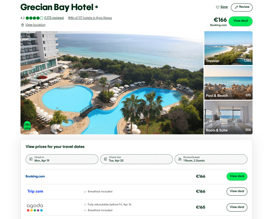 Ayia Napa, Cyprus: Luxury 5-star Grecian Bay from only €166 / night / room (24% OFF)! 2 Screenshot 2026 05 07 18.48.55