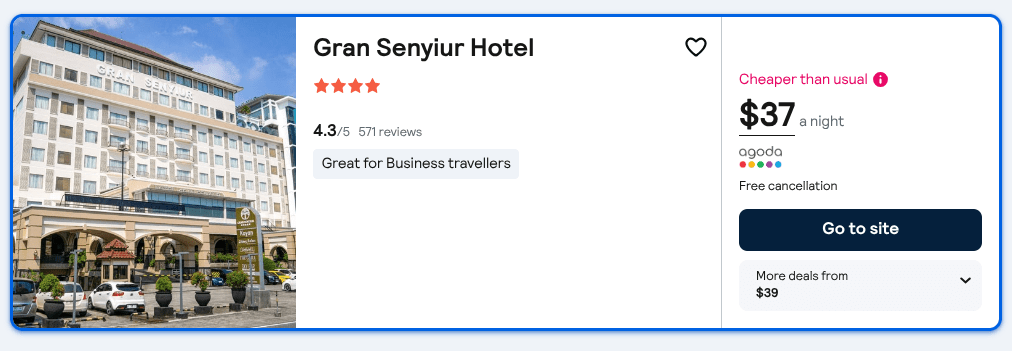 Borneo, Indonesia: Book the Luxury 5-star Gran Senyiur Hotel, Balikpapan from only US$37 / night / room 1 Screenshot 2026 05 16 19.53.39