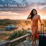Fly in BUSINESS CLASS from Peru to Texas, USA for only US$ 1,177 (round-trip)