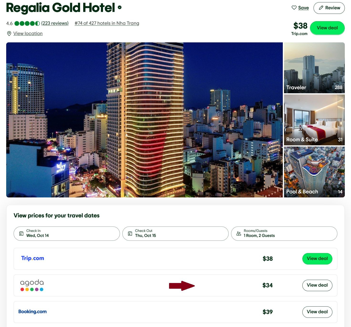 Nha Trang, Vietnam: Luxury 5-star Regalia Gold Hotel from only US$34 / night / room (72% OFF)!! 3 Regalia Gold Hotel