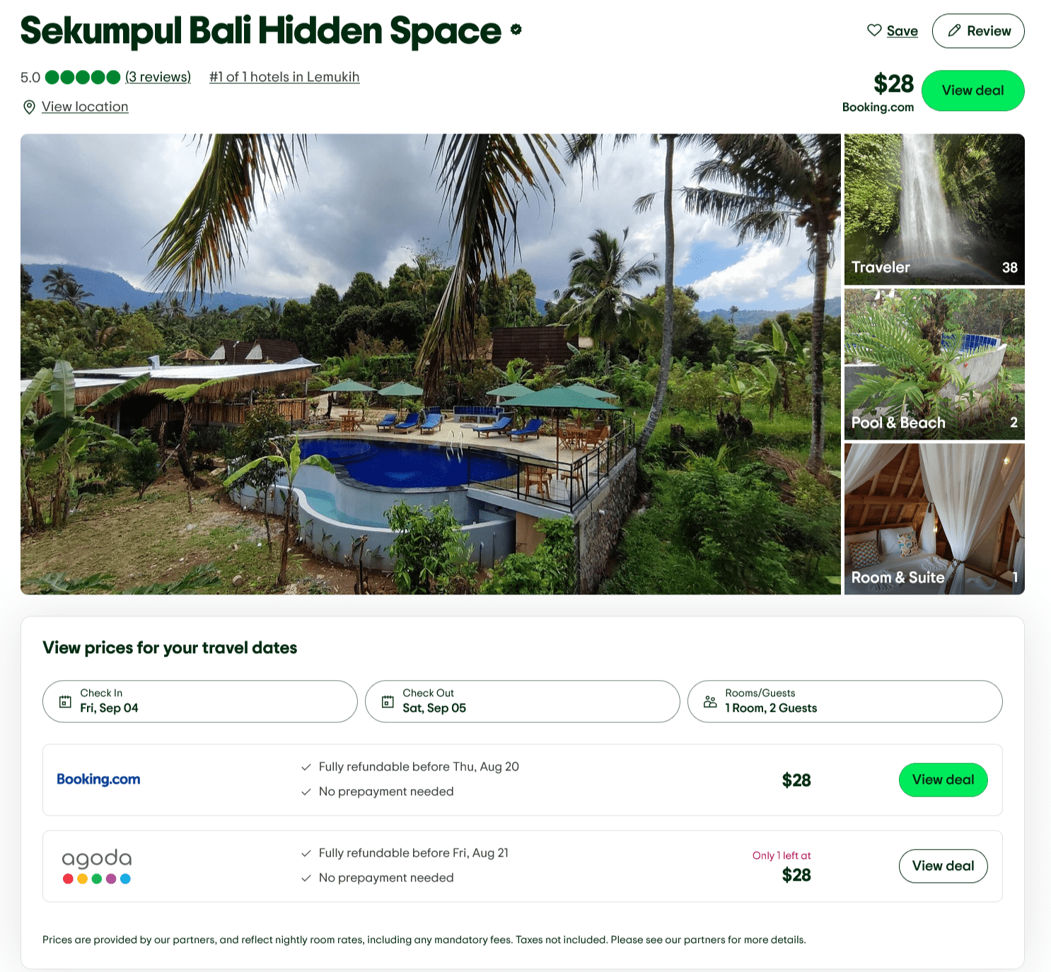 Bali, Indonesia: Unique 5-star Sekumpul Bali Hidden Space from only US$ 28 / room / night !! 3 Sekumpul Bali Hidden Space