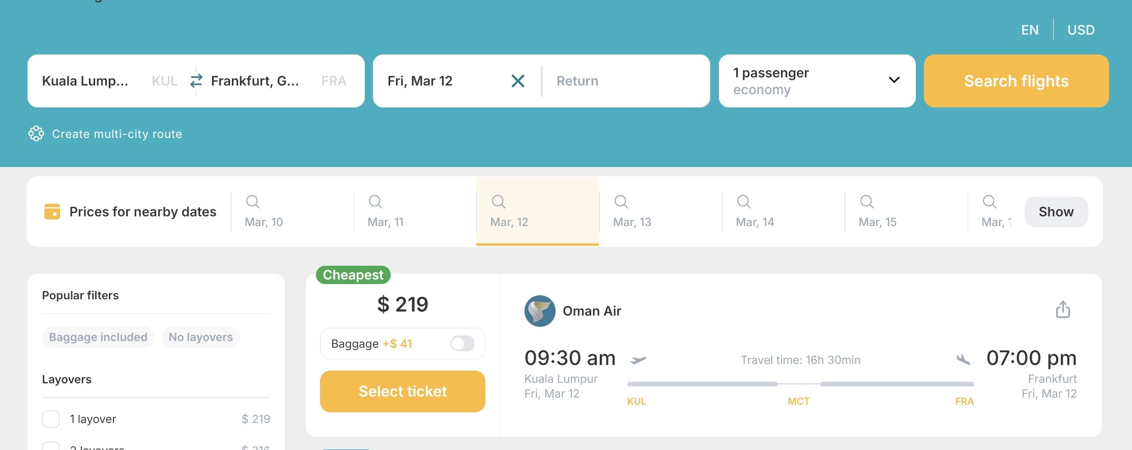 Cheap Flights from Malaysia to Frankfurt, Germany from only US$ 219 (one-way) 1 Screenshot 20261030 152328